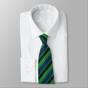 Cute colourful neon stripes tie