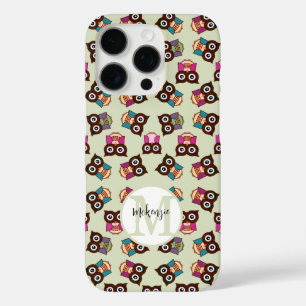 Cute Colourful Owl Pattern Choose Colour iPhone 16 Pro Case