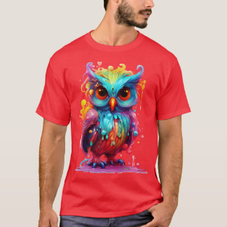 Cute Colourful Owl T-Shirt