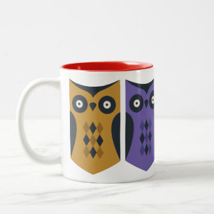 Cute Colourful Owls Variety Pack  Two-Tone Coffee Mug
