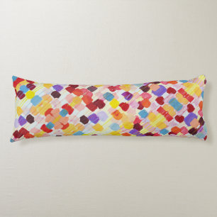 Cute colourful painting flowers body cushion