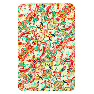 Cute colourful paisley pattern magnet