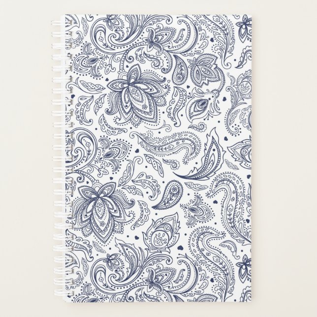 Cute colourful paisley patterns planner (Front)