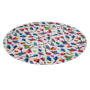 cute colourful parrot bird cutting board