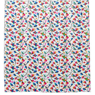 cute colourful parrot bird shower curtain