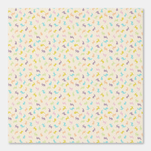 Cute Colourful Pastel Bunny Rabbit Pattern Wallpaper