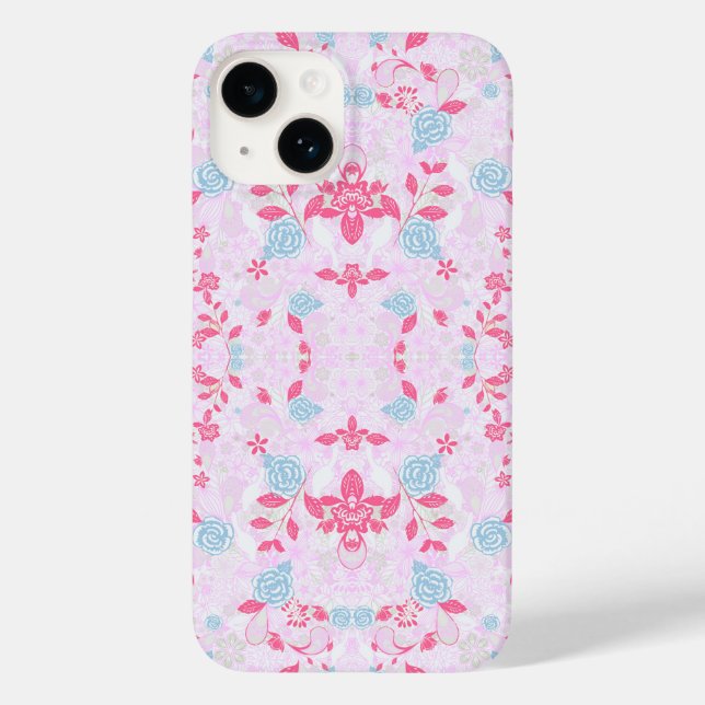 Cute colourful pastel floral pattern Case-Mate iPhone case (Back)