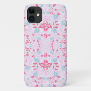 Cute colourful pastel floral pattern iPhone 11 case