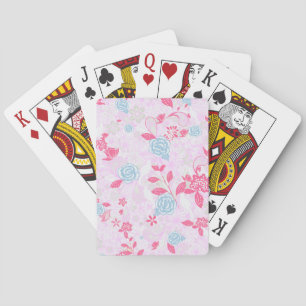 Cute colourful pastel floral pattern Low-Top sneak Playing Cards
