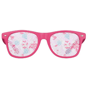 Cute colourful pastel floral pattern retro sunglasses