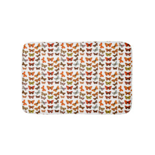 Cute Colourful Pattern Butterflies Bath Mat