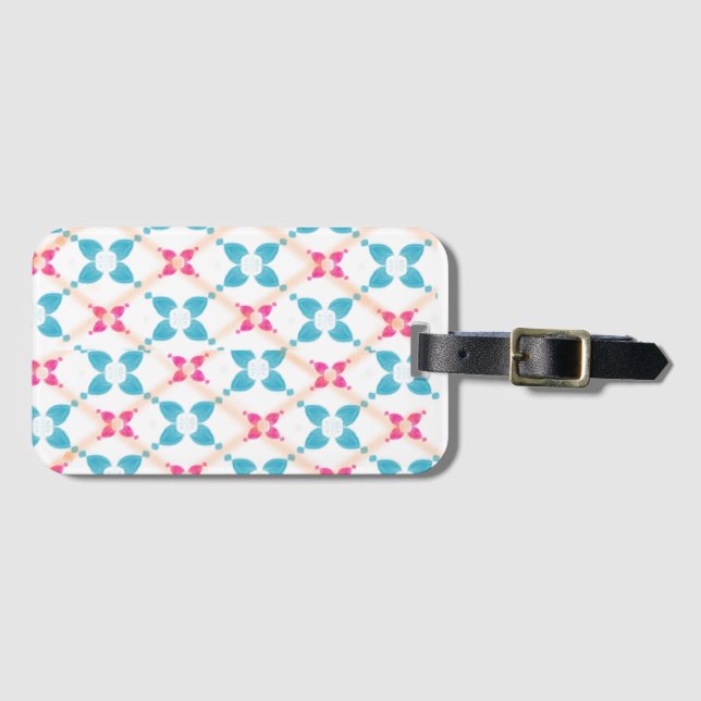 Cute Colourful patterned  Luggage Tag (Front Horizontal)