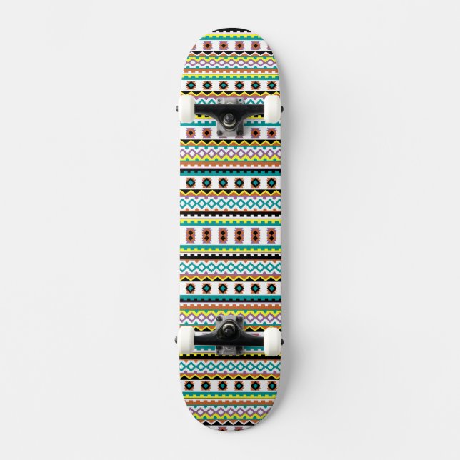 Cute colourful patterns design fanny pack skateboard (Front)