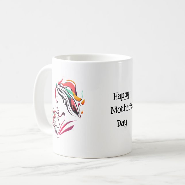 Cute colourful pictoral happy mother's day mug (Front Left)