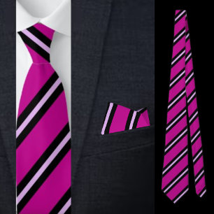 Cute Colourful Pink Stripes Pattern          Tie
