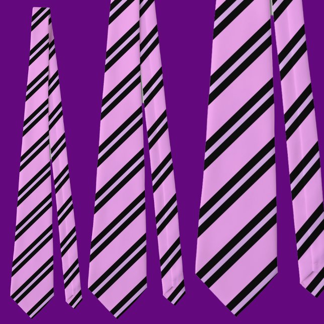 Cute Colourful Pink Stripes Pattern          Tie (Creator Uploaded)