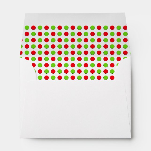 Cute Colourful Polka Dots Christmas Envelope (Back (Bottom))