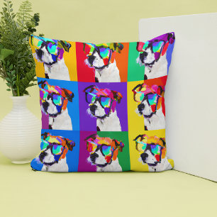 Cute Colourful Pop Art Jack Russell Cushion