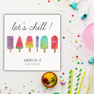 Cute Colourful Popsicle Baby Shower Party  Napkin