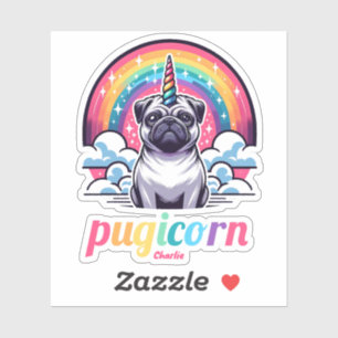 Cute Colourful Pugicorn Animal Lover Gift