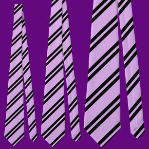 Cute Colourful Purple Stripes Pattern Tie