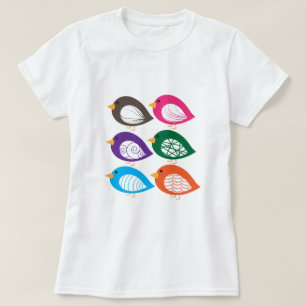 Cute colourful quirky birds T-Shirt