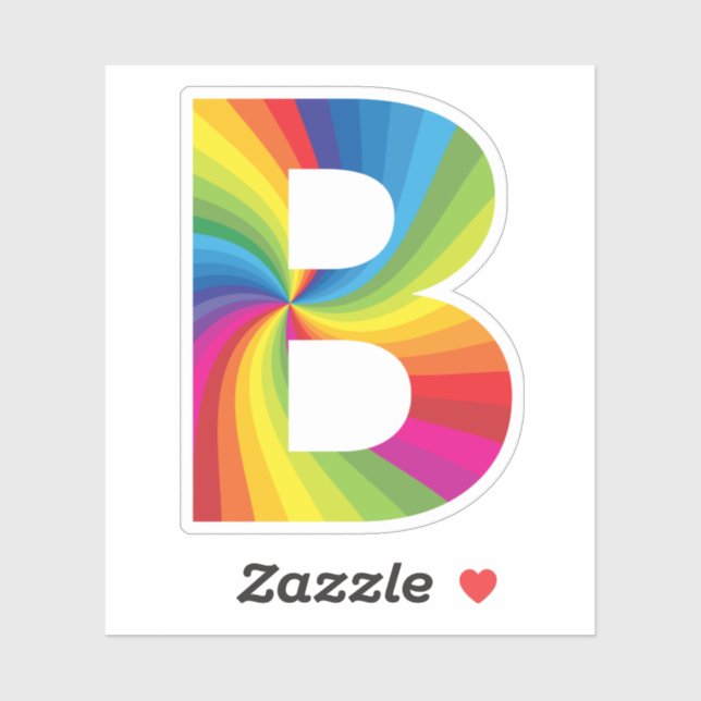 Cute Colourful Rainbow Alphabet B (Sheet)
