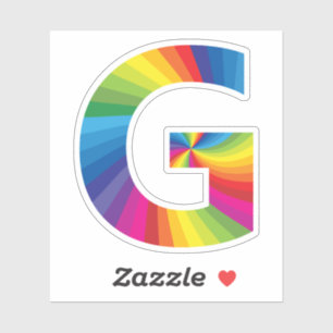 Cute Colourful Rainbow Alphabet G