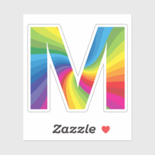 Cute Colourful Rainbow Alphabet M