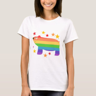 Cute Colourful Rainbow Bear Icon Logo Design T-Shirt