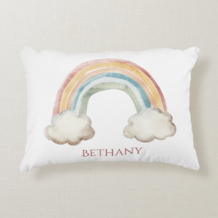 Cute Colourful Rainbow Child's Decorative Cushion