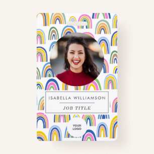 Cute Colourful Rainbow Employee Photo ID  ID Badge