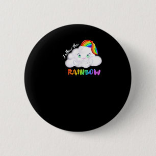 Cute colourful rainbow for pride -follow the rainb 6 cm round badge