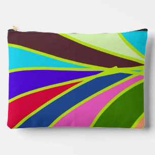 Cute colourful rainbow stripes classic pattern accessory pouch