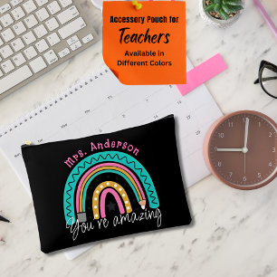 Cute Colourful Rainbow Teacher Appreciation Gifts Accessory Pouch