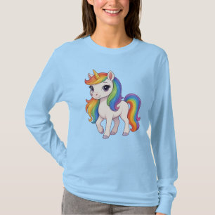 Cute, Colourful Rainbow unicorn  T-Shirt