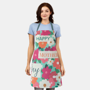Cute Colourful Retro Floral / Mother's Day Apron