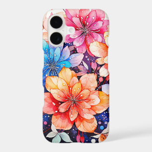 Cute Colourful Retro Flower Art