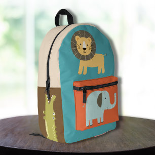 Cute Colourful Safari Animals Print Cut Sew Bag