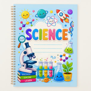 Cute Colourful Science Theme Kids School Planner
