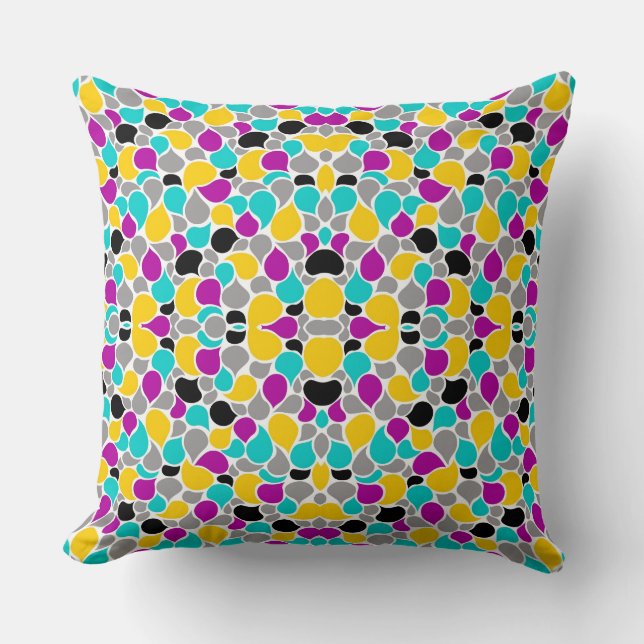 Cute colourful seamless patterns design cushion (Front)