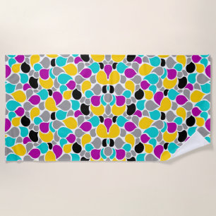 Cute colourful seamless patterns design uncommon i beach towel