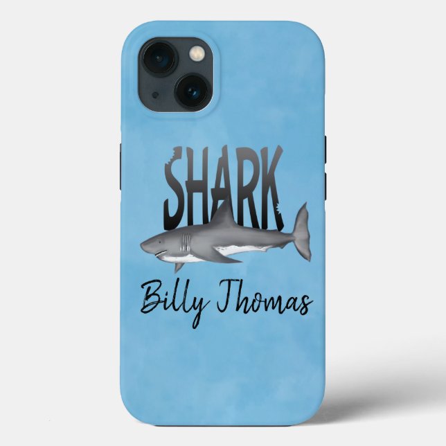 Cute Colourful Shark Trendy Ocean  Case-Mate iPhone Case (Back)