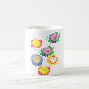 Cute Colourful Singing Chicks Coffee Mug