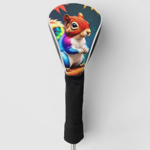 Cute Colourful Sitting Squirrel Golf Head Cover