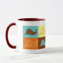 Cute colourful snails are cool design Mug