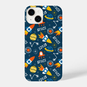 Cute Colourful Space Adventures Pattern iPhone 14 Case