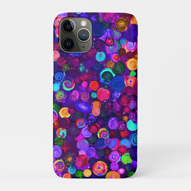 Cute colourful spiral cosmos patterns Case-Mate iPhone case (Back)