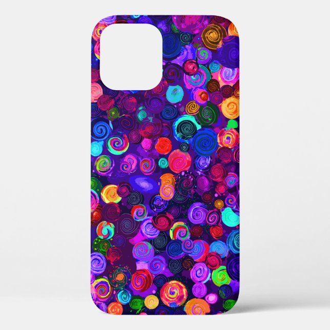 Cute colourful spiral cosmos patterns Case-Mate iPhone case (Back)