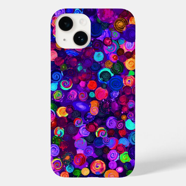 Cute colourful spiral cosmos patterns Case-Mate iPhone case (Back)